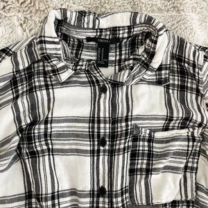 Black and White Plaid Top